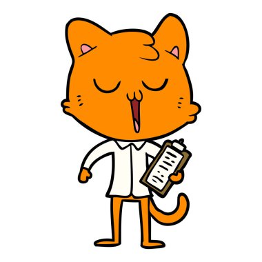  vektör çizim karikatür kedi şarkı