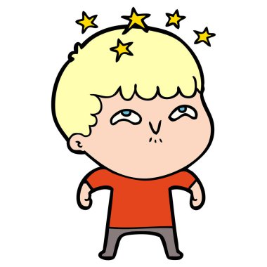vektör çizim karikatür çocuk hayret
