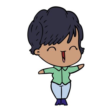  vektör çizim karikatür komik kadın