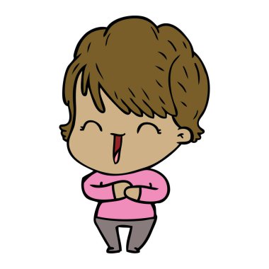  vektör çizim karikatür komik kadın