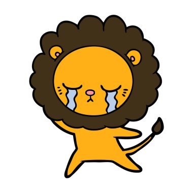 Çizgi film aslanının vektör çizimi