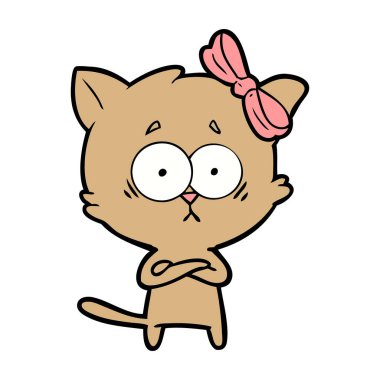 Çizgi film kedisinin vektör çizimi