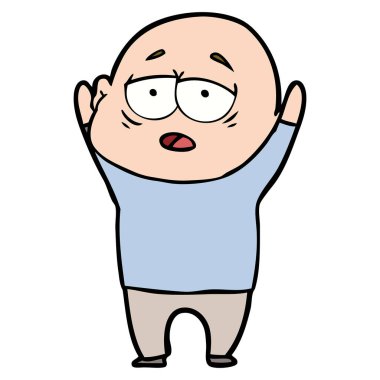 yorgun kel adam çizgi film