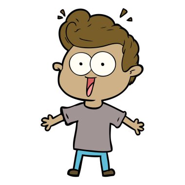  vektör çizim karikatür bakan adam