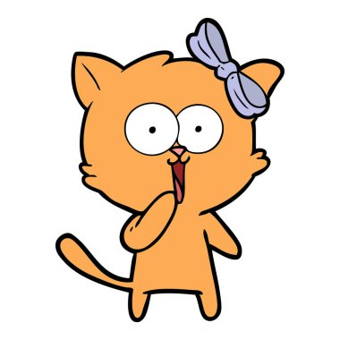 Çizgi film kedisinin vektör çizimi