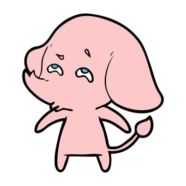 çizgi film fil hatırlamak vektör çizim