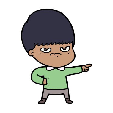 rahatsız çizgi film çocuk vektör çizim