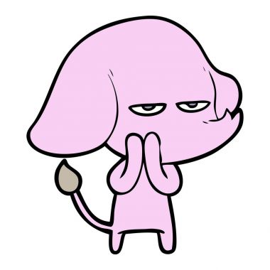 vektör çizim rahatsız çizgi fil