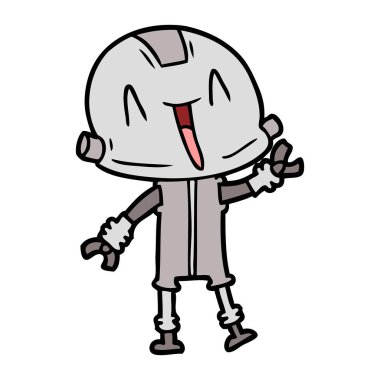 Çizgi film robotunun vektör çizimi