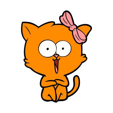 Çizgi film kedisinin vektör çizimi