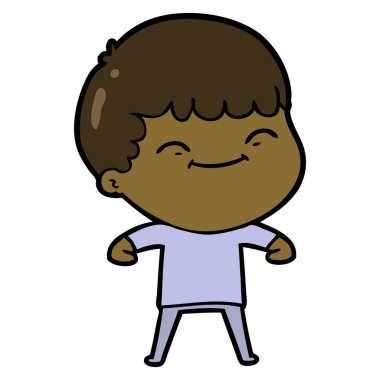 vektör çizim karikatür mutlu çocuk