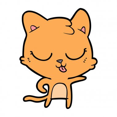 Çizgi film kedisinin vektör çizimi