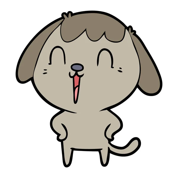 漫画幸せな犬のベクトル イラスト — ストックベクタ