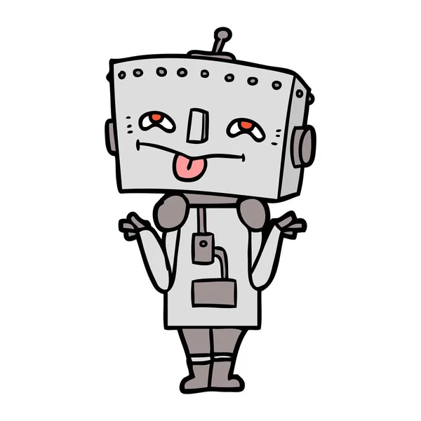 Vector Illustratie Van Cartoon Robot — Stockvector