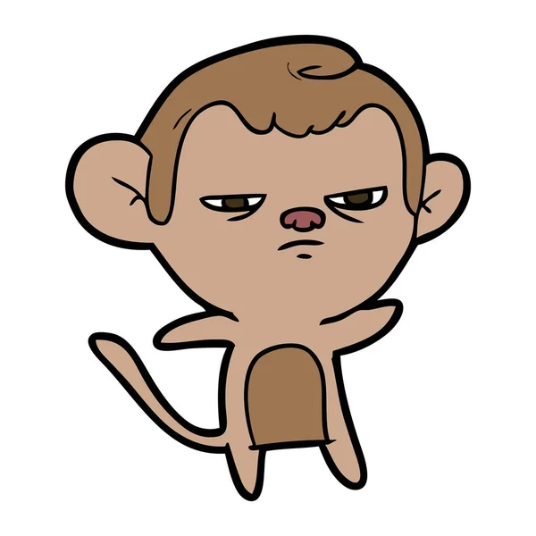 Ilustração Vetorial Macaco Dos Desenhos Animados —  Vetores de Stock