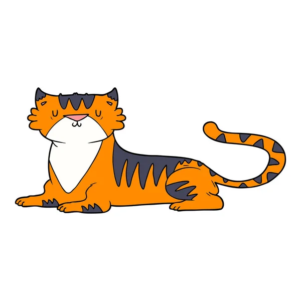 Ilustración Vectorial Del Tigre Dibujos Animados — Archivo Imágenes Vectoriales