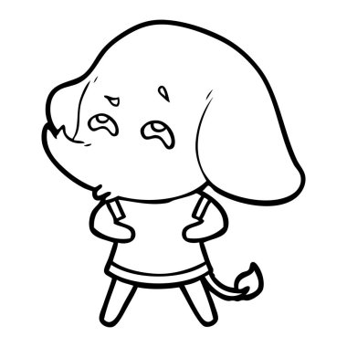 çizgi film fil hatırlamak vektör çizim