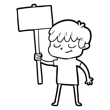 vektör çizim karikatür mutlu çocuk