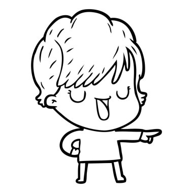  vektör çizim karikatür kadın söz