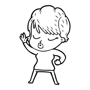 çizgi film gözleri kadınla kapat