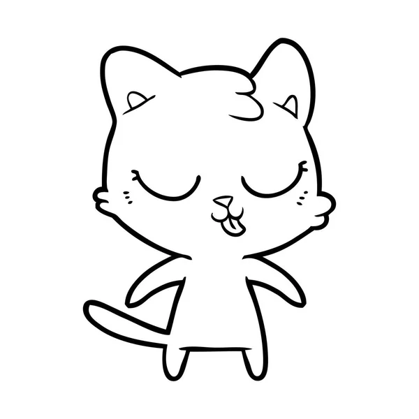 Illustration Vectorielle Chat Dessin Animé Mignon — Image vectorielle