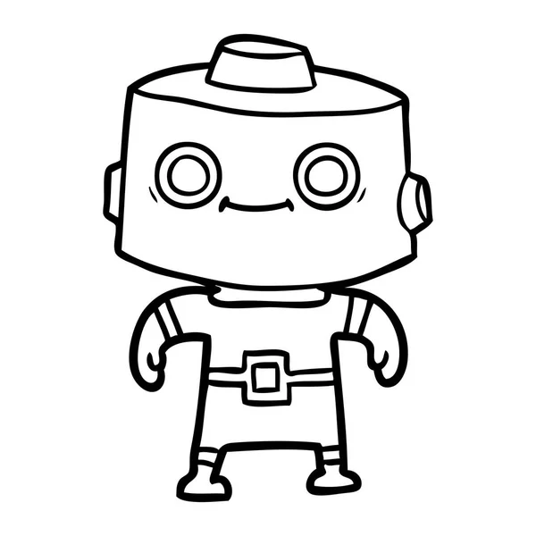 Vektorová Ilustrace Kresleného Robota — Stockový vektor