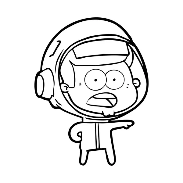 Ilustração Vetorial Astronauta Dos Desenhos Animados —  Vetores de Stock