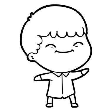 vektör çizim karikatür mutlu çocuk