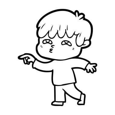 vektör çizim karikatür meraklı adam