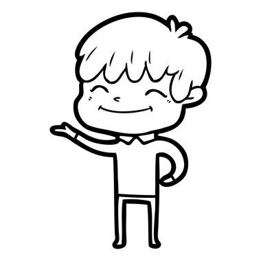 vektör çizim karikatür mutlu çocuk