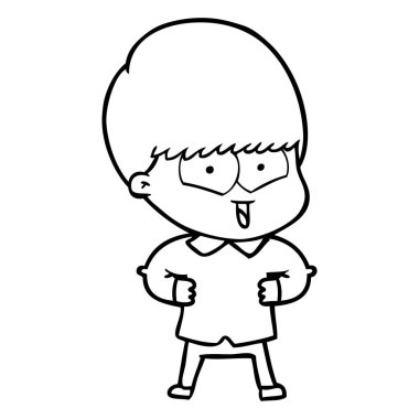 vektör çizim karikatür mutlu çocuk