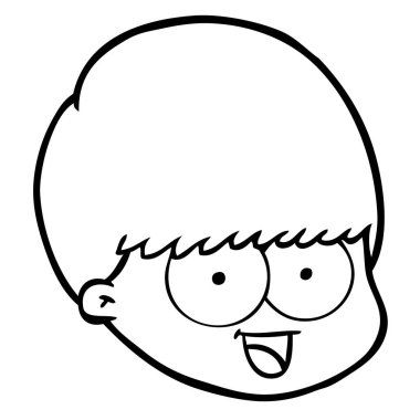 vektör çizim karikatür erkek yüz