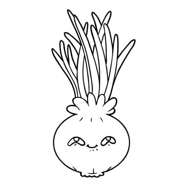 vektör çizim karikatür soğan