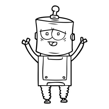 Çizgi film robotunun vektör çizimi