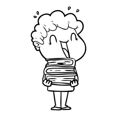 vektör çizim karikatür mutlu adam