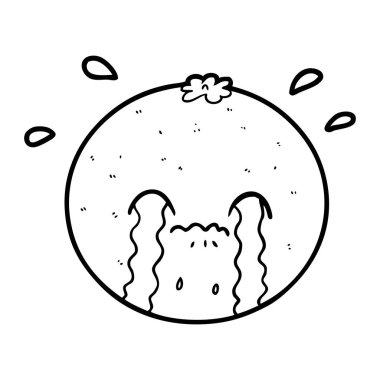 çizgi film turuncu vektör çizim