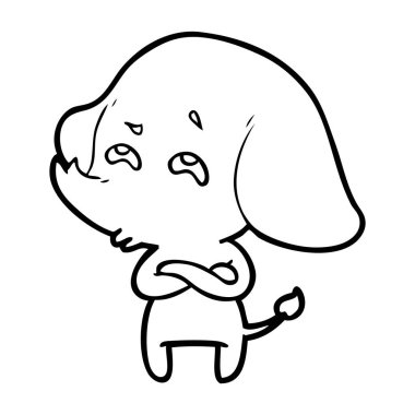 çizgi film fil hatırlamak vektör çizim