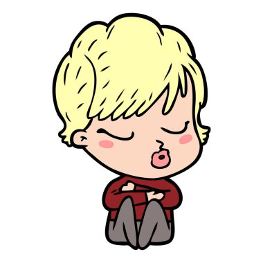 çizgi film gözleri kadınla kapat