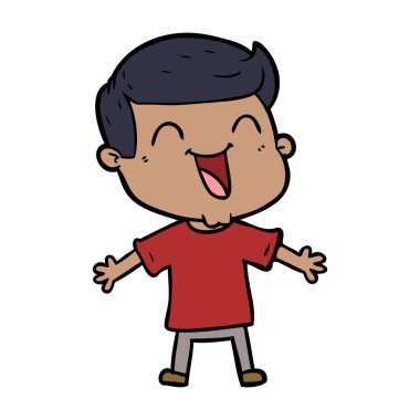 vektör çizim karikatür mutlu adam