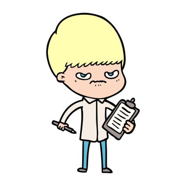 Çizgi film çocuğunun vektör çizimi