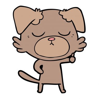 Çizgi film köpeğinin vektör çizimi