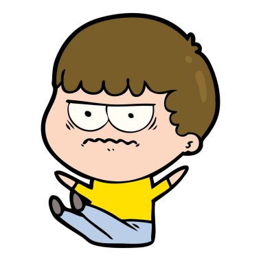 vektör çizim karikatür dostum rahatsız