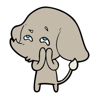 çizgi film fil hatırlamak vektör çizim