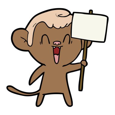  vektör çizim karikatür komik maymun