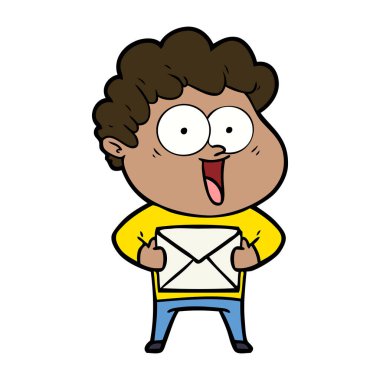 vektör çizim karikatür mutlu adam