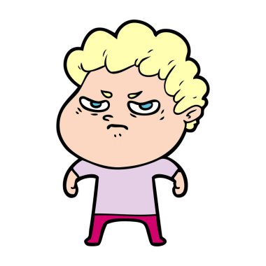 vektör çizim karikatür kızgın adam