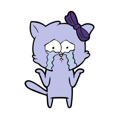 Çizgi film kedisinin vektör çizimi