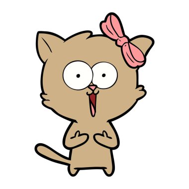 Çizgi film kedisinin vektör çizimi