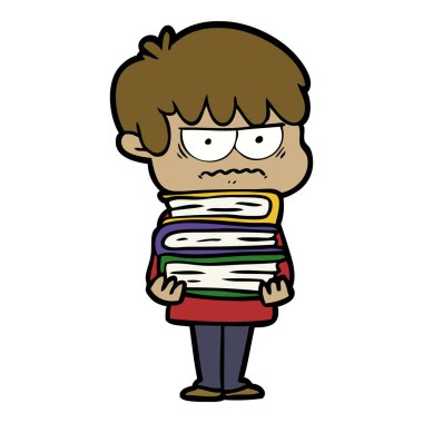 rahatsız çizgi film çocuk vektör çizim