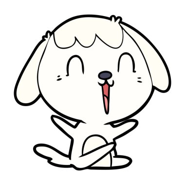 Çizgi film köpeğinin vektör çizimi